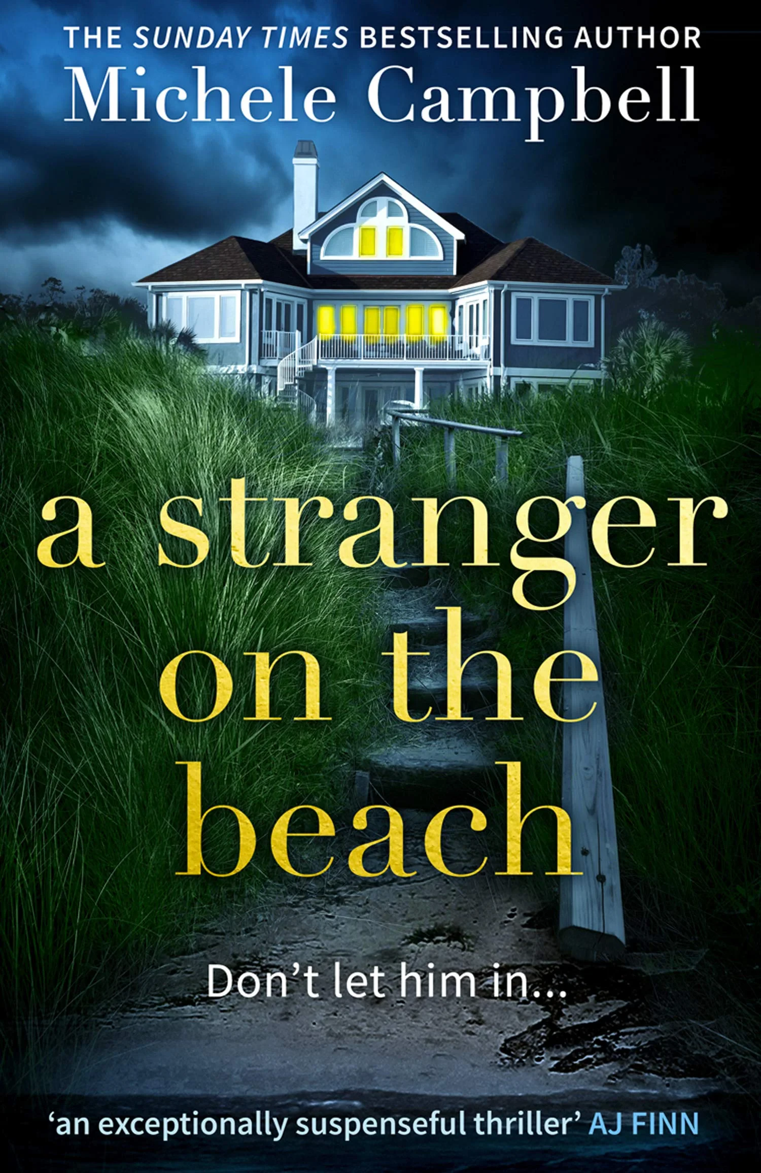 Coperta cărții "Stranger on the Beach" de Michele Campbell