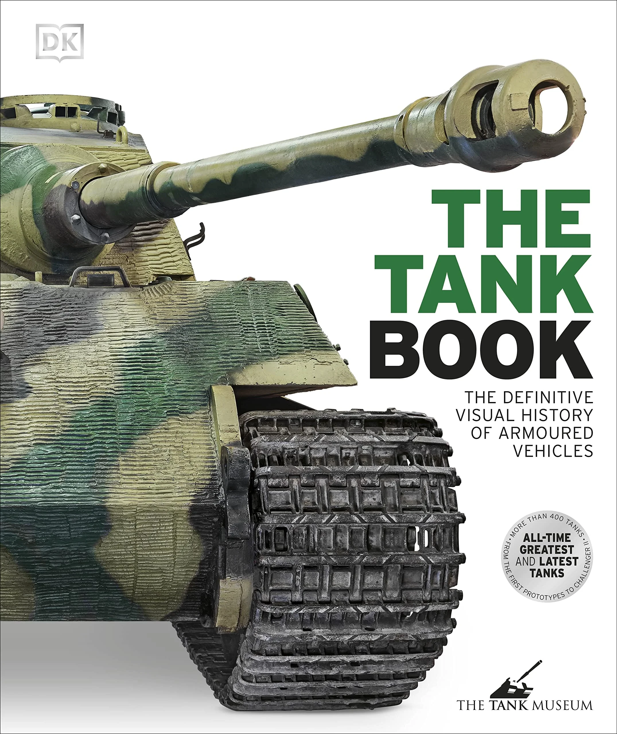 Coperta cărții "The Tank Book: The Definitive Visual History of Armoured Vehicles " de DK