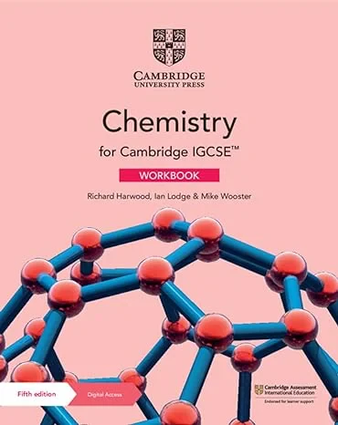 Coperta cărții "Cambridge IGCSE™ Chemistry Workbook with Digital Access (2 Years) (Cambridge International IGCSE)" de Richard Harwood, Ian Lodge, Mike Wooster