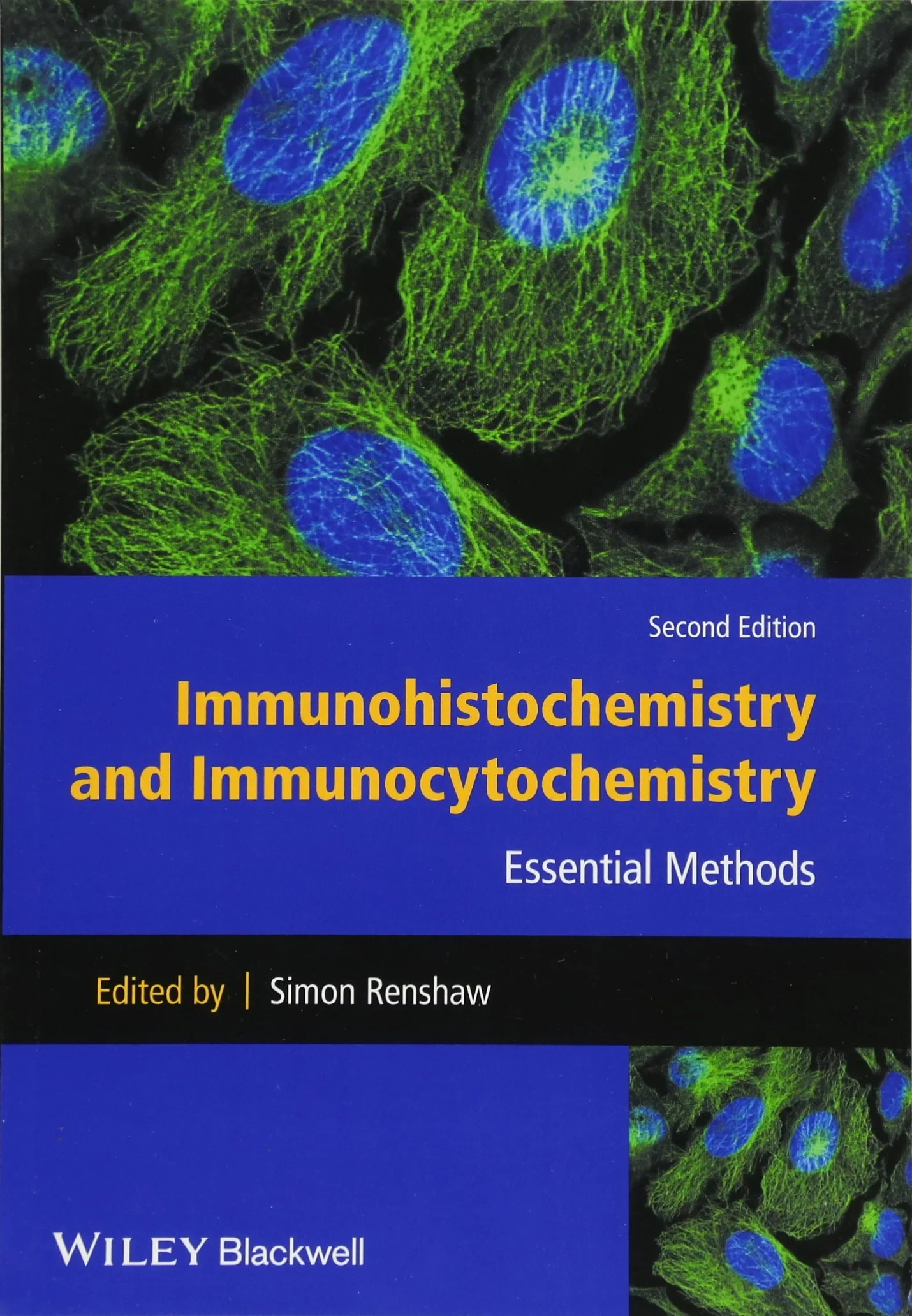 Coperta cărții "Immunohistochemistry: Essential Methods" de Simon Renshaw
