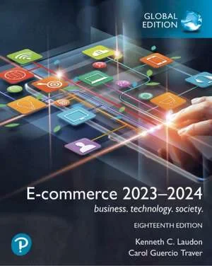 Coperta cărții "E-commerce 2023-2024: business. technology. society., Global Edition" de Carol Traver, Kenneth Laudon