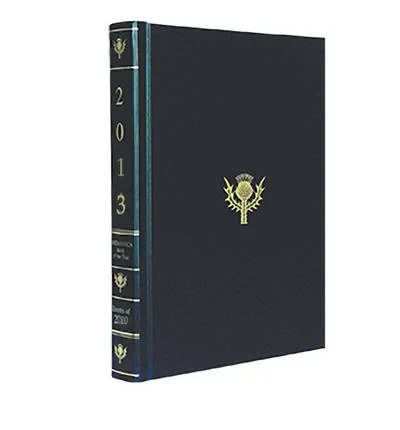 Coperta cărții "Britannica Book of Year Black Unpaddled 2013" de Encyclopaedia Britannica