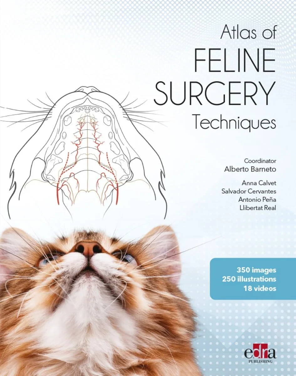 Coperta cărții "Atlas of Feline Surgery Techniques" de Alberto Barneto, Anna Calvet, Antonio Pena, Llibertat Real, Salvador Cervantes