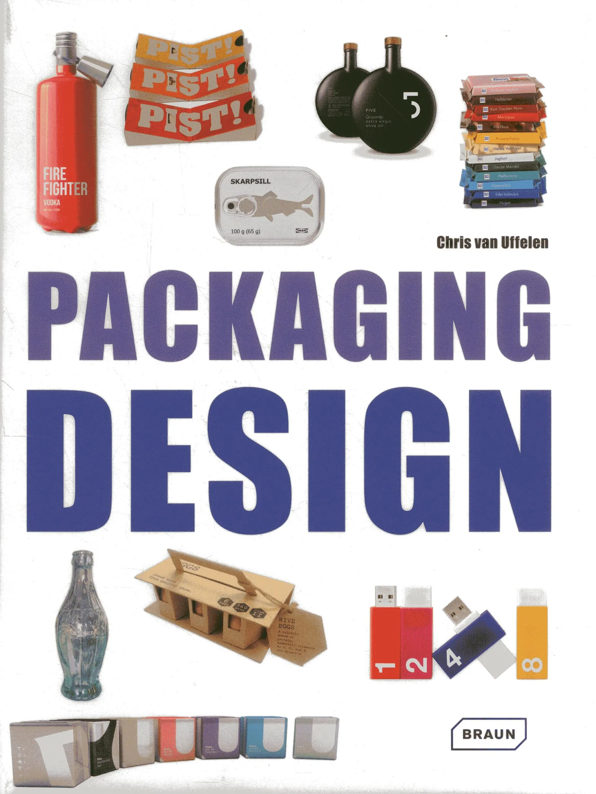 Coperta cărții "Packaging Design" de Chris van Uffelen