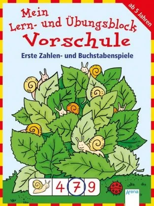 Coperta cărții "Mein Lern- und Ubungsblock Vorschule, Erste Zahlen- und Buchstabenspiele" de Schafer, Carola