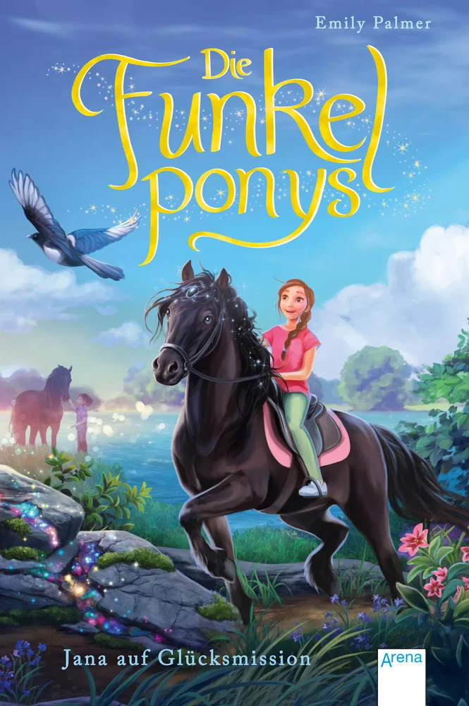 Coperta cărții "Die Funkelponys. Jana auf Glucksmission, Die Funkelponys. Jana auf Glucksmission" de Emily Palmer