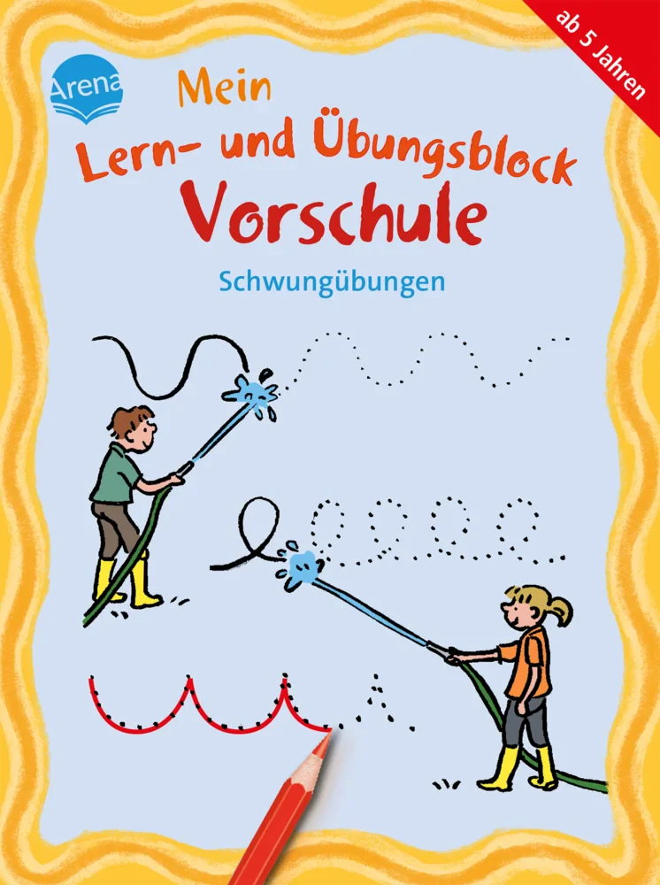 Coperta cărții "Mein Lern- und Ubungsblock Vorschule. Schwungubungen" de Thabet, Edith, Fischer-Bick, Angela