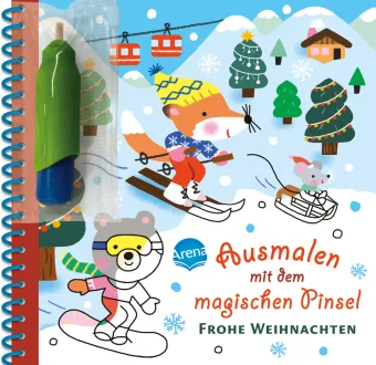 Coperta cărții "Ausmalen mit dem magischen Pinsel. Frohe Weihnachten" de Luthringer, Mélisande