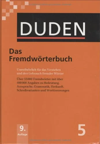 Coperta cărții "Der Duden in 12 Bänden - Band 5 : Das Fremdwörterbuch" de Duden