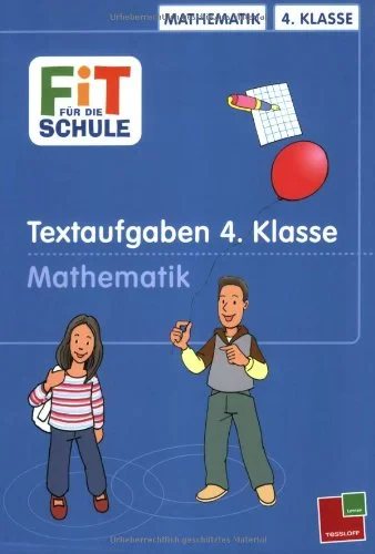 Coperta cărții "Fit für die Schule. Textaufgaben. 4. Klasse: Mathematik" de Werner Zenker, Marcus Frey