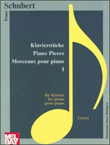 Coperta cărții "Klavierstücke / piano pieces / morceaux pour piano I" de Franz Schubert