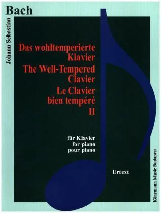 Coperta cărții "Bach, Das wohltemperierte Klavier II " de Johhann Sebastian Bach
