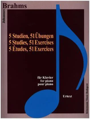 Coperta cărții "Brahms, 5 Studien, 51 Übungen " de Johannes Brahms