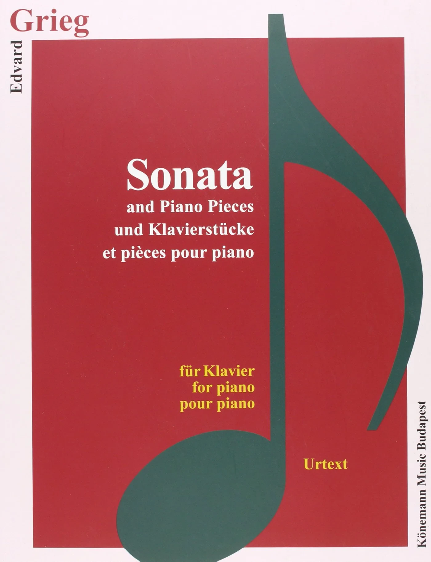 Coperta cărții "Grieg, Sonata and Piano Pieces" de Edvard Grieg