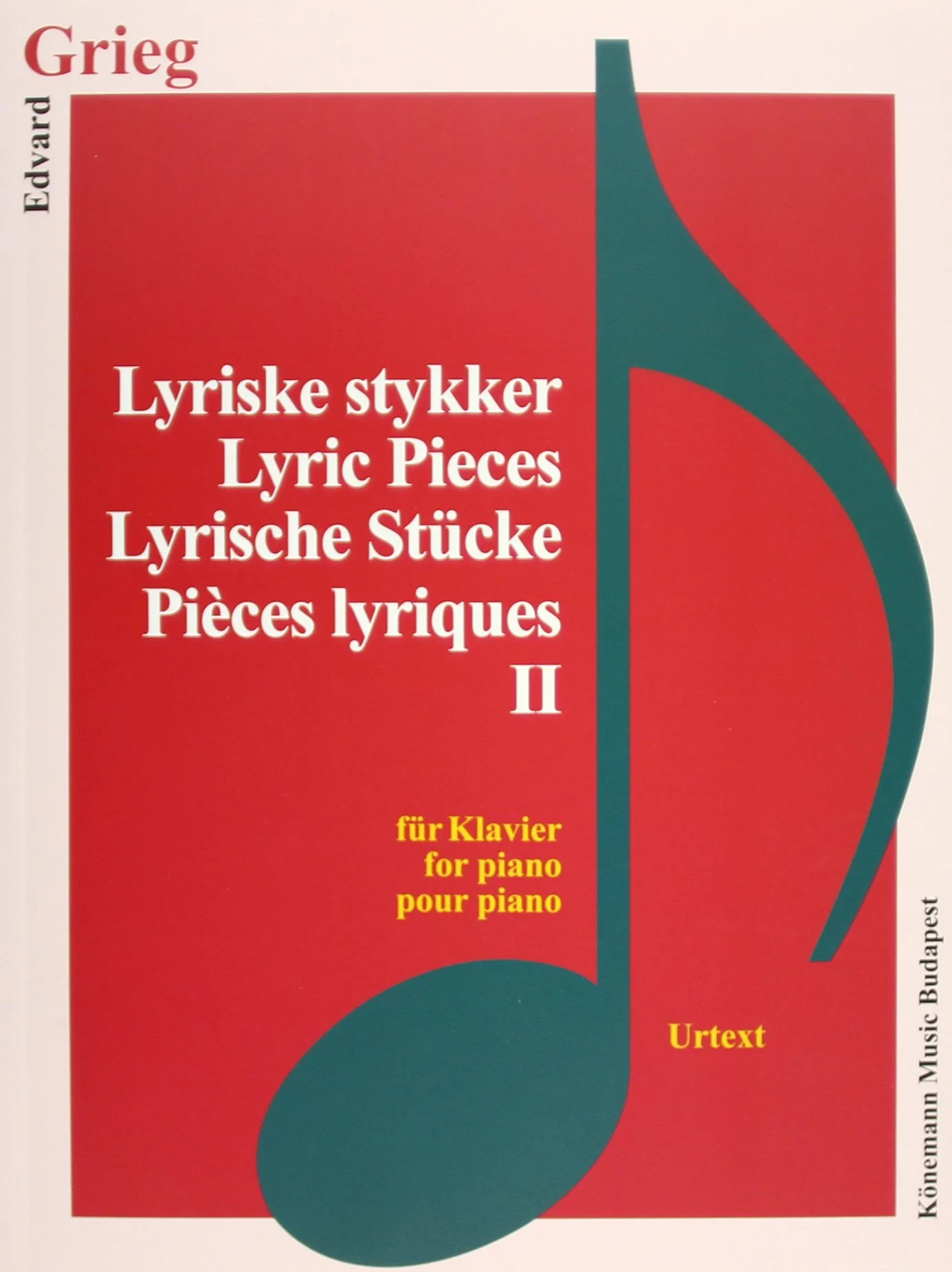 Coperta cărții " Grieg, Lyrische Stücke II" de Edvard Grieg