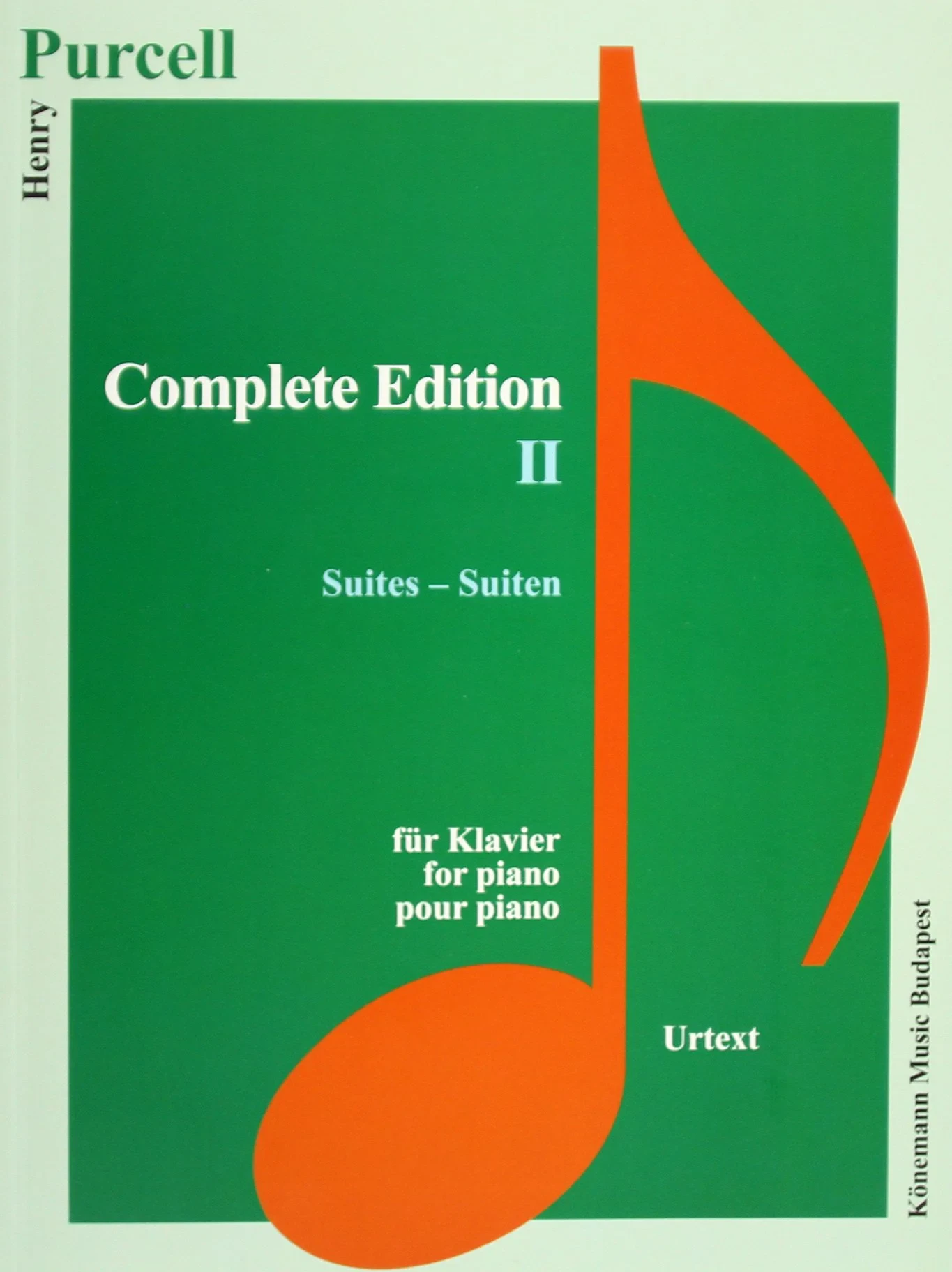 Coperta cărții "Purcell, Complete Edition II Suites " de Henry Purcell