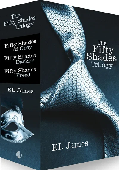 Coperta cărții "Fifty Shades Trilogy Boxed Set" de autor necunoscut