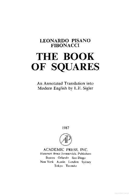 Leonardo Pisano (Fibonacci)