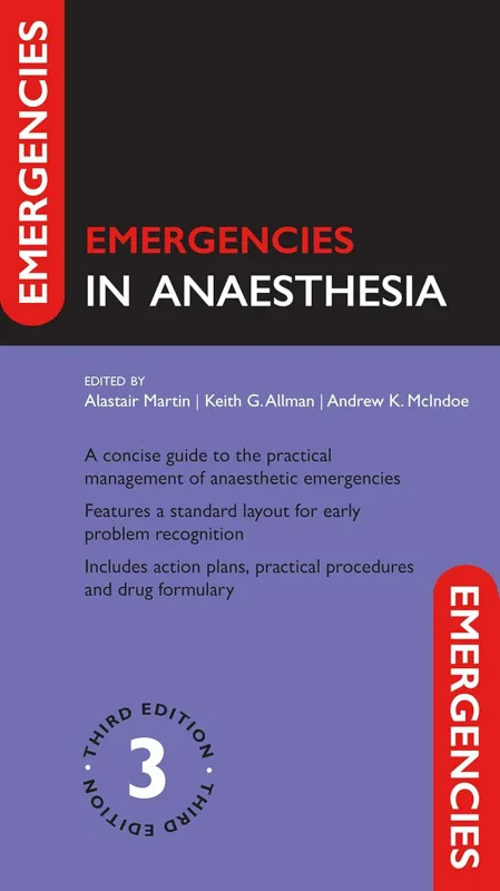 Coperta cărții "Emergencies in Anaesthesia" de autor necunoscut