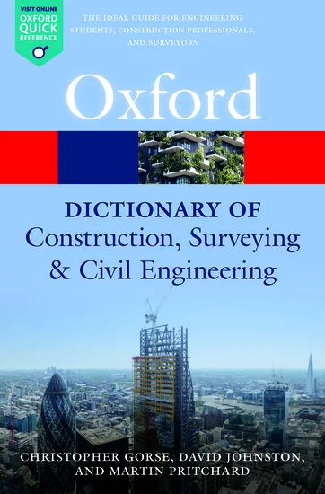 Coperta cărții "A Dictionary of Construction, Surveying, and Civil Engineering" de autor necunoscut