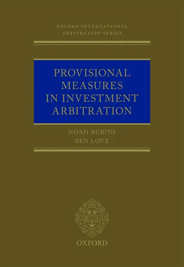 Coperta cărții "Provisional Measures in Investment Arbitration" de autor necunoscut