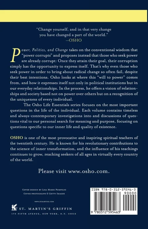 Coperta cărții "Power, Politics and Change (Osho Life Essentials)" de autor necunoscut