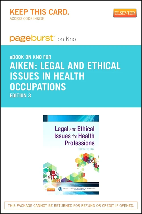 Legal and Ethical Issues for Health Professions - ...