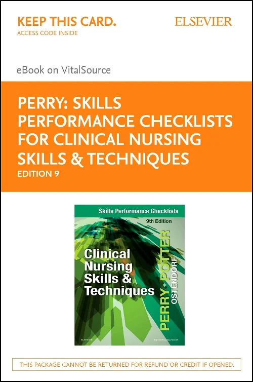 Skills Performance Checklists for Clinical Nursing...