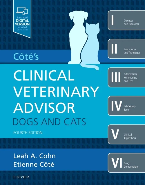 Coperta cărții "Cote&amp;#146;s Clinical Veterinary Advisor: Dogs and Cats" de autor necunoscut