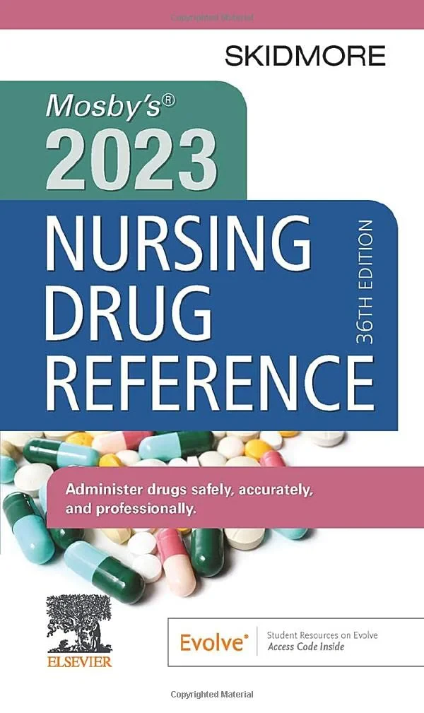 Coperta cărții "Mosby's 2023 Nursing Drug Reference" de autor necunoscut