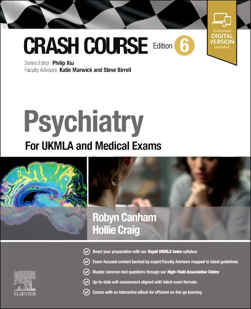 Coperta cărții "Crash Course Psychiatry" de autor necunoscut