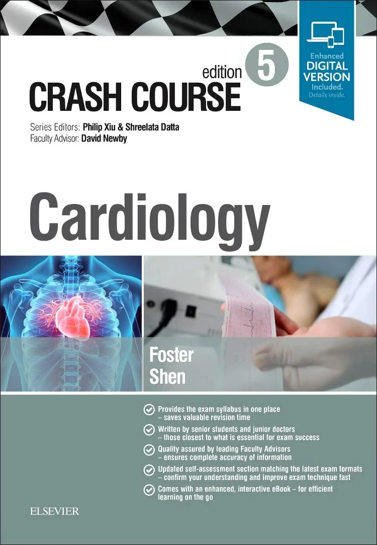 Coperta cărții "Crash Course Cardiology, 5e" de autor necunoscut