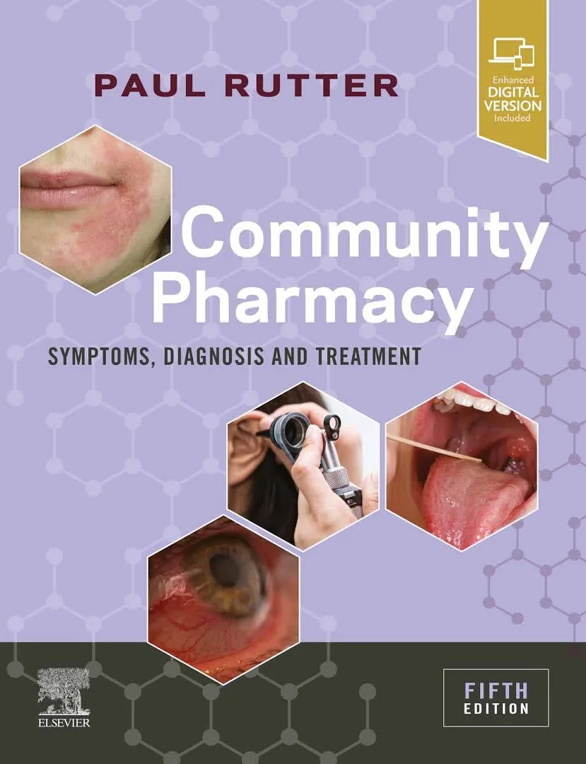 Coperta cărții "Community Pharmacy: Symptoms, Diagnosis and Treatment" de autor necunoscut