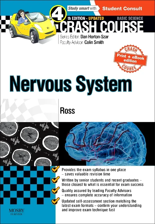 Coperta cărții "Crash Course Nervous System Updated Print + eBook edition" de autor necunoscut