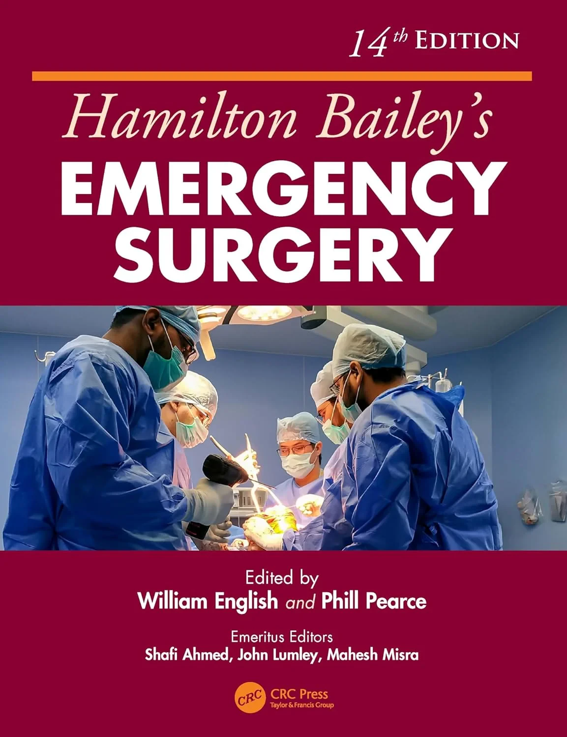 Coperta cărții "Hamilton Bailey's Emergency Surgery, 14th Edition" de autor necunoscut