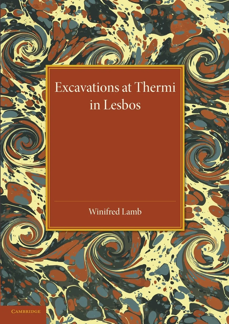 Coperta cărții "Excavations at Thermi in Lesbos" de autor necunoscut