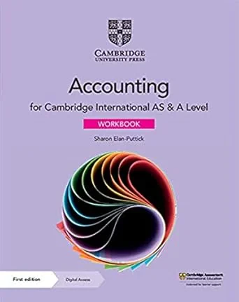 Coperta cărții "Cambridge International AS &amp; A Level Accounting Workbook with Digital Access (2 Years)" de autor necunoscut