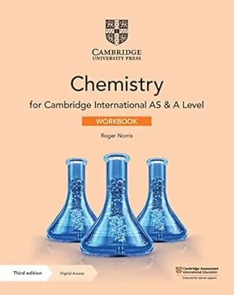 Coperta cărții "Cambridge International AS &amp; A Level Chemistry Workbook with Digital Access (2 Years) 3rd Edition" de autor necunoscut