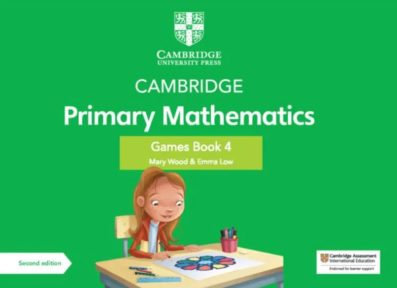 Coperta cărții "Cambridge Primary Mathematics Games Book 4 with Digital Access (Cambridge Primary Maths) 2nd Edition" de autor necunoscut