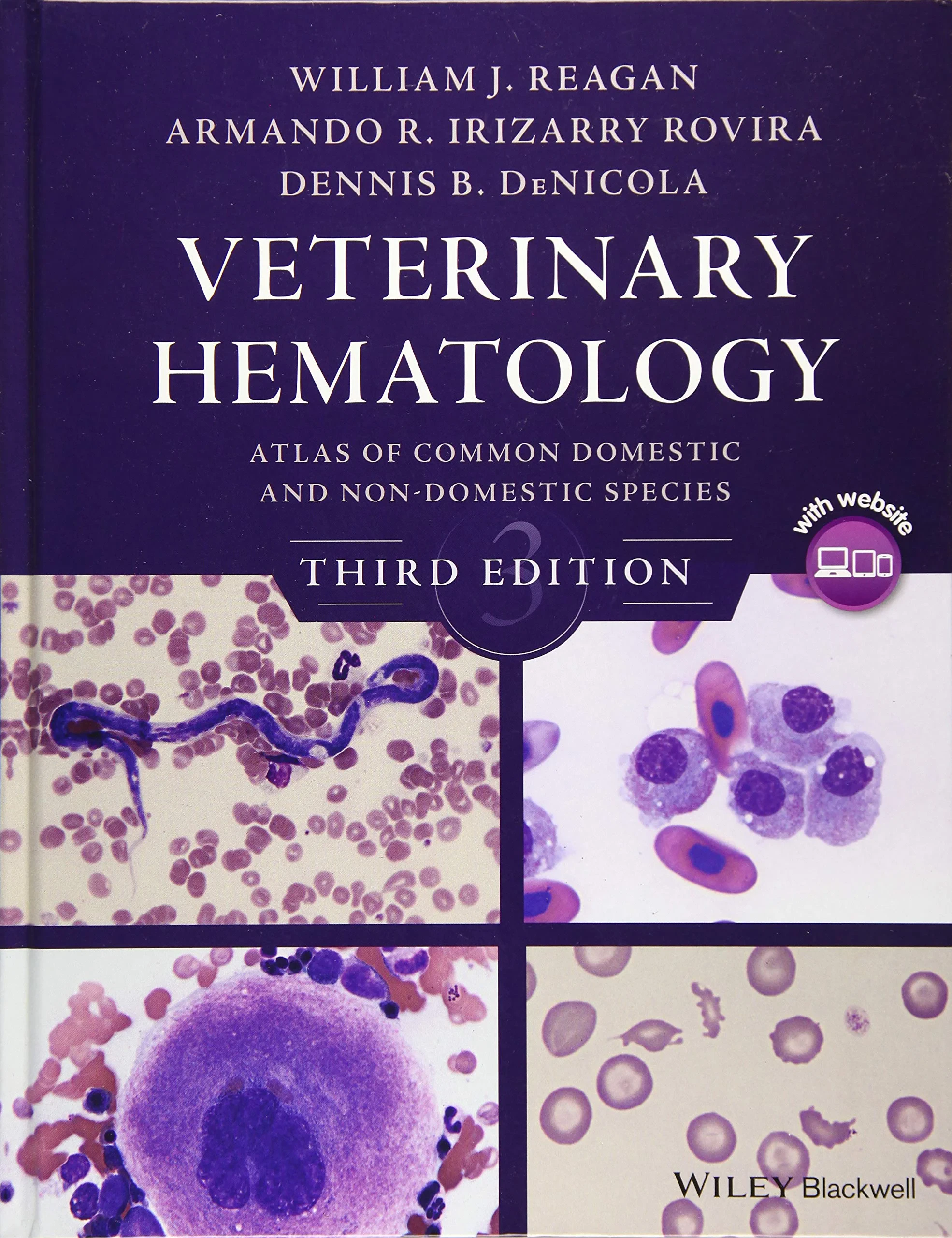 Coperta cărții &quot;Veterinary Hematology: Atlas of Common Domestic and Non-Domestic Species, 3rd Edition&quot; de autor necunoscut