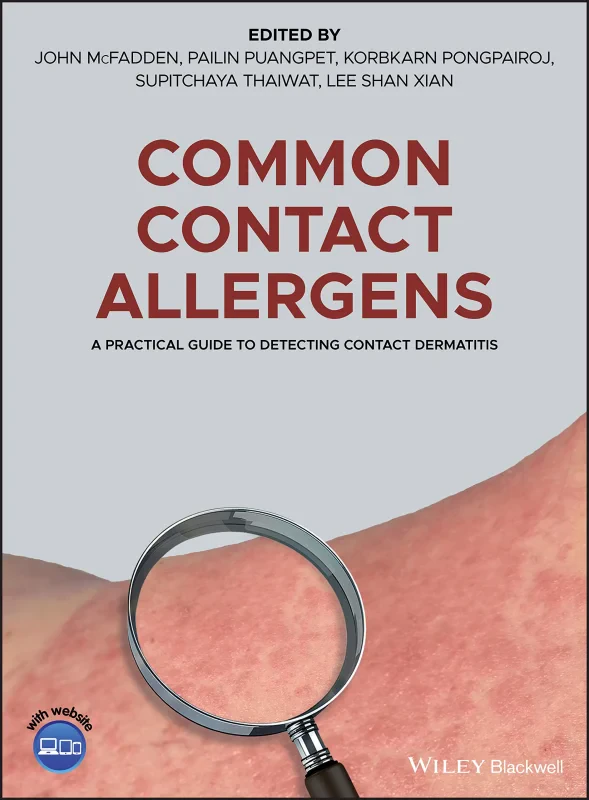 Coperta cărții "Common Contact Allergens: A Practical Guide to Detecting Contact Dermatitis" de autor necunoscut