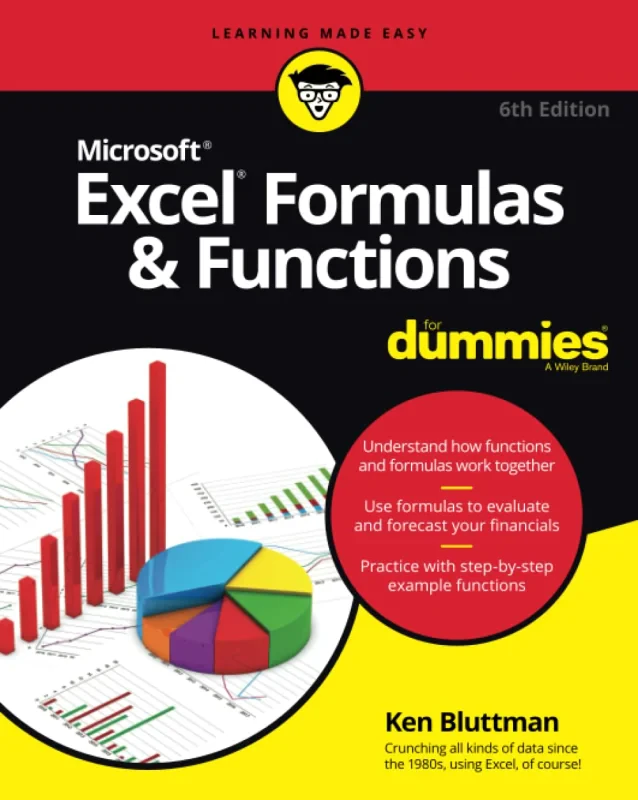 Coperta cărții "Excel Formulas &amp; Functions For Dummies" de autor necunoscut