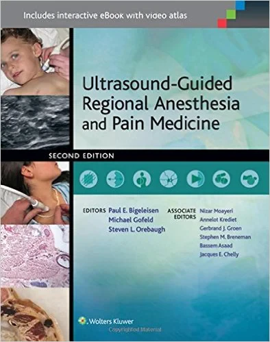 Coperta cărții "Ultrasound-Guided Regional Anesthesia and Pain Medicine" de autor necunoscut