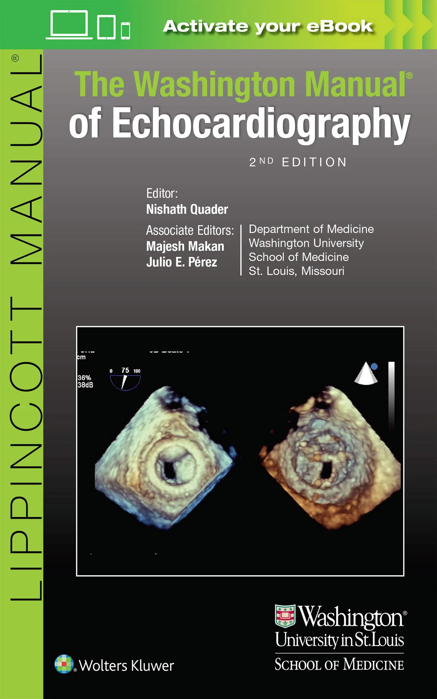 Coperta cărții "The Washington Manual of Echocardiography" de autor necunoscut