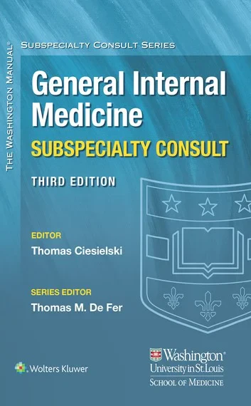 Coperta cărții "Washington Manual General Internal Medicine Consult" de autor necunoscut