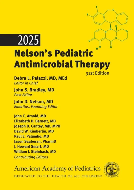 Coperta cărții "2025 Nelson Pediatric Antimicrobial Therapy 31st Edition" de autor necunoscut