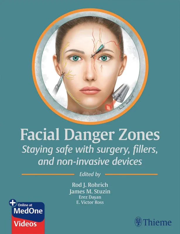 Coperta cărții "Facial Danger Zones: Staying safe with surgery, fillers, and non-invasive devices" de autor necunoscut
