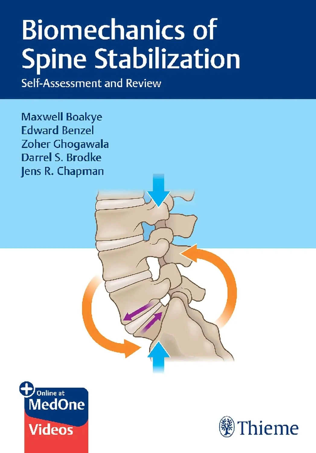 Coperta cărții "Biomechanics of Spine Stabilization: Self-Assessment and Review" de autor necunoscut