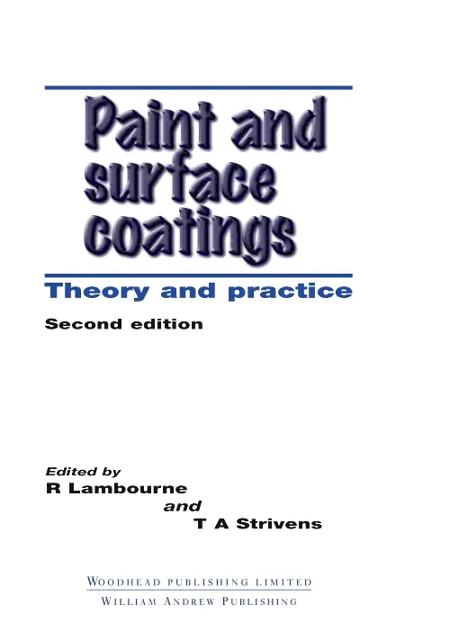 Coperta cărții "Paint and Surface Coatings" de autor necunoscut