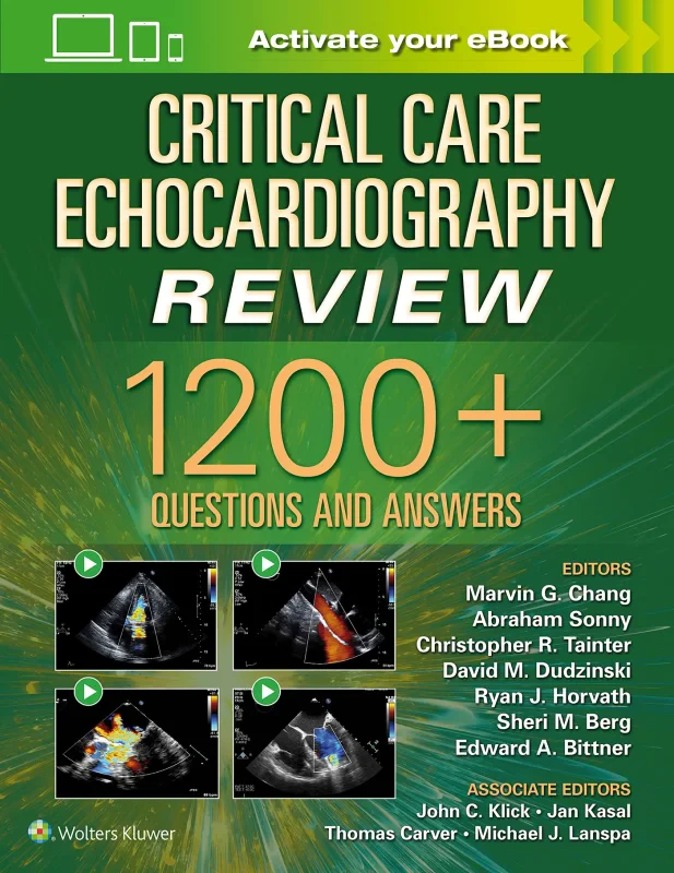 Coperta cărții "Critical Care Echocardiography Review: 1200+ Questions and Answers: Print + Digital Version with Multimedia" de autor necunoscut